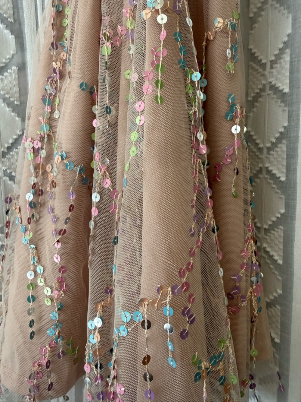 Hello Molly Blush Pink Sequin Mesh Mini Romper - Picture 2 of 3